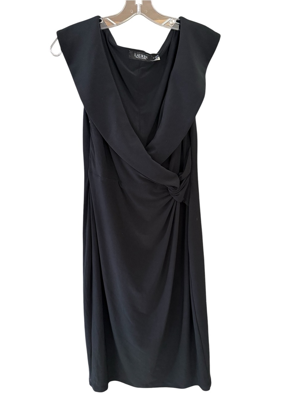 Lauren Ralph Lauren Leonidas Black Off Shoulder Midi Dress Sz 6 NWT